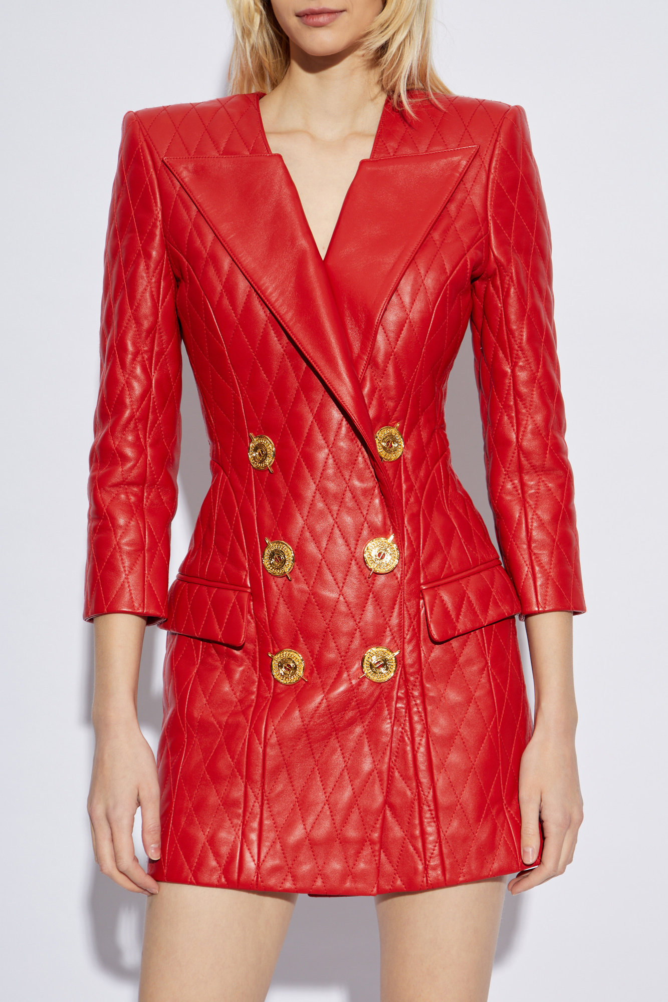 合馬公式アカウント2ページ PIERRE BALMAIN 本革 レディース Balmain Leather dress with appliqués | Women's Clothing | Vitkac